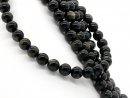 Obsidiane strand - spheres 12 mm black, length 38 cm /2780