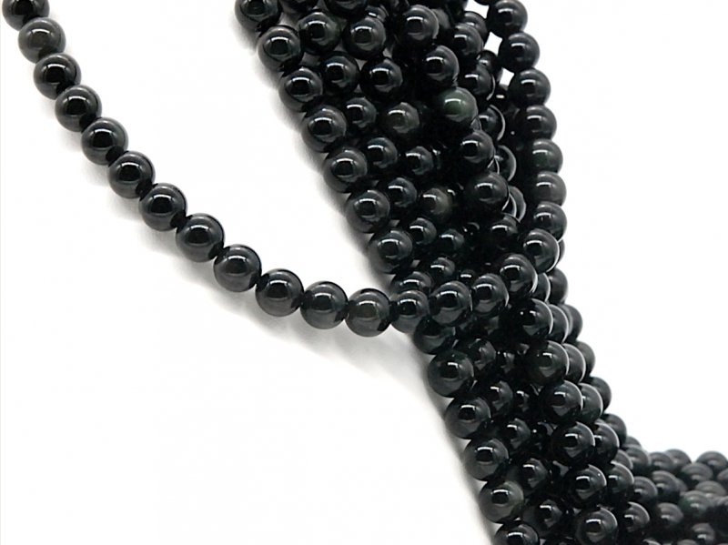 AtkitS Schön Natürliche Schwarze Obsidiankugel, Großer Kristallkugel-Heilstein (Color : 8cm