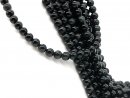 Cordon - Obsidienne, boules 8,5mm, noir, longueur 39,5cm...