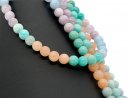 Gemstone strand - spheres 10 mm multicolor, length 40 cm...