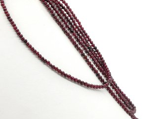 Garnet strand - spheres 3 mm red, length 38.5 cm /1309