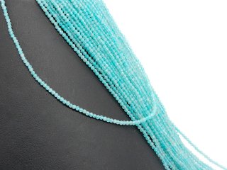 Boules damazonite bleue facettées