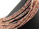Pink opal strand - faceted spheres 5 mm pink, length 39.5...