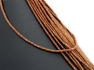 Hematite strands - faceted rondelles 2x3 mm copper, length 40 cm /1871