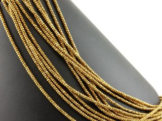 Rondelles dhématite percées et facettées en or