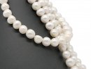 Cordon de perle de culture - baroque 10-14 mm blanc,...