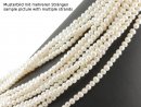 Cultured pearl strand - near round appr. 5x6 mm white,...