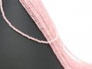 Rose quartz strand - faceted spheres 3,5 mm pink, length...