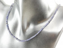Tanzanite strand - faceted spheres 3 mm lilac grey, 40 cm...