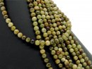 Green garnet strand - spheres 7 mm green, length 38.5 cm...