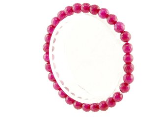 Agate bracelet - faceted spheres 6 mm pink /8822