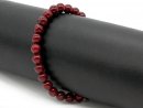 Bracelet - perles de coquillage, 6mm, cerise /8668