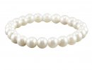 Shell pearls bracelet - 8 mm, white /8634