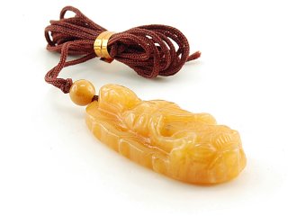 Jewellery pendant Buddhist figure made of calcite