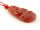 Pendant - carnelian, buddha, frosted dark red /B028