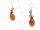Ear pendants - pearls calcite and smoky quartzes, silver /8542