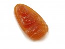 Pendentif - cornaline, bouddha, orange / B043