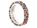 Culture pearl bracelet - width 16 mm, multicolor /R228