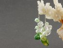 Boucles doreilles - perles et cristal de roche sur argent /8539
