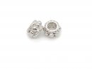 925-/silver beads - decorative pattern, 3x5 mm /2 pcs/pack