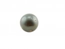 Tahiti pearl - round 10 mm, dark gey, pre drilled /T17