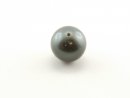 Tahiti Perle - rund, 10 mm, dunkelgrau, gebohrt /T17