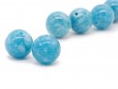 Two blue amazonite balls