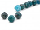 Three, pierced apatite beads