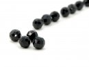 Four pierced, faceted spinel beads