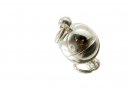 Magnetic clasp - round 8 mm polished, silver coated /3523