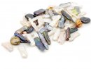 Mixed biwa pearls, various colors, sizes and shaped, pre...