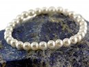 Shell pearls bracelet - round 6 mm, white /8630