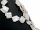Cordon de perle biwa - disques rectangulaires 22x25mm blanc, longueur 40cm /7585