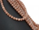 Moonstone strand - spherical 8 mm salmon pink, length...