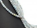 Light blue, pierced, large aquamarine beads
