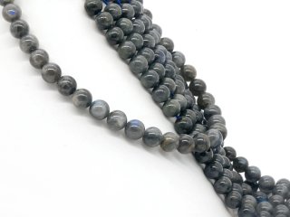 Labradorite strand - spheres 10 mm grey, length 38.5 cm /5436