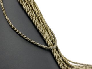 Hematite strand - disc 2x4 mm frosted olive green, length 40 cm /1848