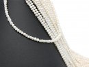 Cordon de perle de culture - baroque 4x5 mm blanc,...