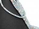 Light blue, pierced, large aquamarine beads