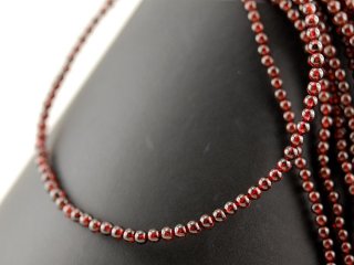 Garnet strand - spheres 4 mm cherry red, length 39 cm /1400