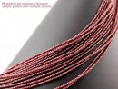 Garnet strand - faceted rondelles 2x3 mm red, length 39...