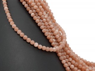 pierced, pinkish-brown moonstone beads