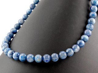 Cyanite strand - spheres 10 mm blue, length 39.5 cm /5759