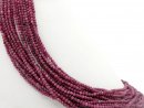 Ruby strand - faceted spheres 3 mm ruby red, length 39 cm...
