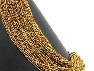 GOld-coloured, faceted, small hematite beads