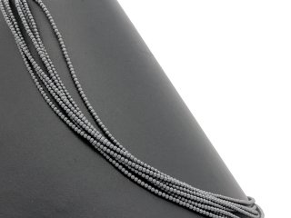 Hematite strand - spheres 2 mm frosted anthracite, length 40.5 cm /3916