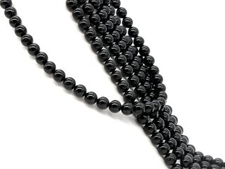 Boules de tourmaline noire percées