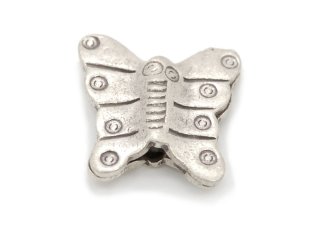 925er Silber Zwischenteil - Schmetterling 14x14 mm, zum Fädeln /3145