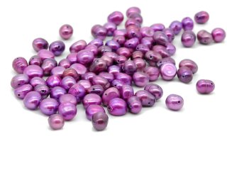 40 grammes de perles de culture lilas-rose
