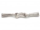 925/- silver clasp - S hook clasp, cone shaped caps d. 3...